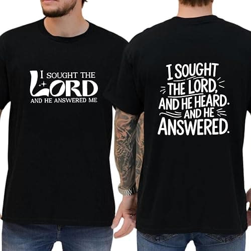 I Sought The Lord and He Answered Me Shirt Christian Jesus T-Shirt Unisex thumbnail 7