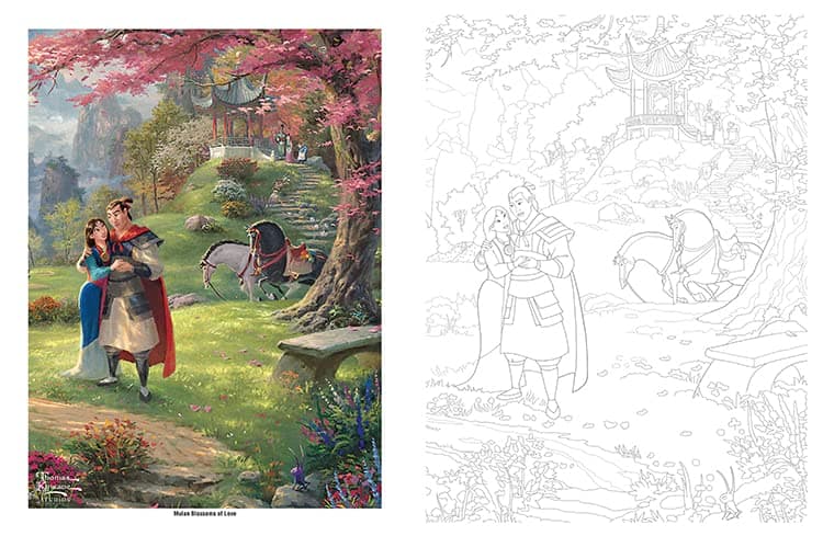Disney Dreams Collection Thomas Kinkade Studios Disney Princess Coloring Book thumbnail 2