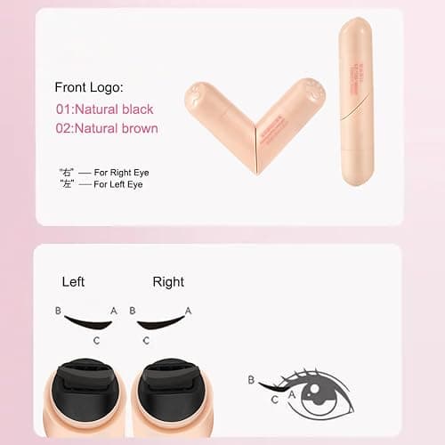 2 Tampons Eyeliner Wing Cat Eye Tampon Liner, Eyeliner Liquide Noir Tampon Eye liner Winged à L'épreuve De L'eau Et De Longue Durée Pour Les Femmes Maquillage Des Yeux thumbnail 7