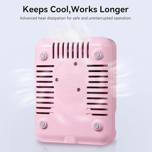 Makartt Compact Rechargeable Nail Dust Collector - 5500RPM Mini Nail Vacuum, Adjustable Speed, Quiet, for Salon & DIY, Includes 10 Filters & Dust Brush, White thumbnail 8