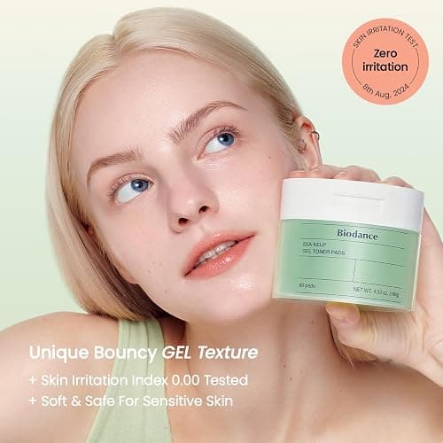 Biodance Sea Kelp Gel Toner Pads, Calming Toner Pads for Sensitive Skin, Oil & Sebum Control, Refreshing Blemish Care, Pre-Soaked Pads, Korean Skin Careㅣ60 Pads thumbnail 3