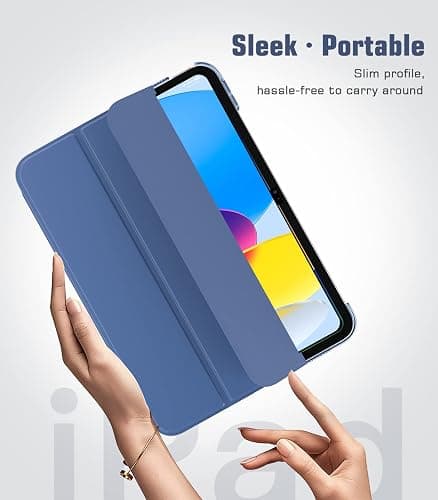 TiMOVO Case for iPad (A16) 11th Generation 11 Inch 2025/iPad 10th Generation 10.9 Inch 2022, Slim Stand Cover with Hard Translucent Back, Support Touch ID, Auto Wake/Sleep, Abyss Blue thumbnail 8