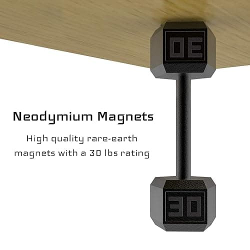 GMW Gun Magnet [2-Pack] | 30 lbs. Rating Magnetic Gun Mount | HQ Rubber Coated Gun Magnet Buckler Series for Car, Truck, Desks, Safes, and Walls | Indoor Gun Racks| Concealed Gun Holder for Handgun - Black thumbnail 2