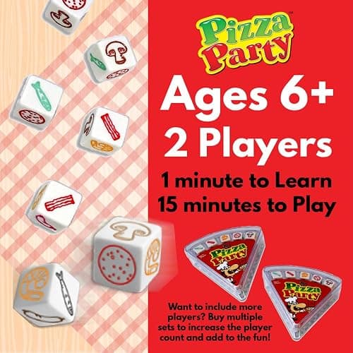 University Games, Pizza Party Dice Game, Dice Game for Kids and Families, Ages 6+ thumbnail 4