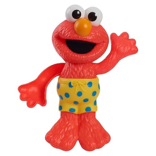 Sesame Street Swim and Splash 7-inch Elmo Wind Up Bath and Pool Toy, Easter Basket Fillers, Gifts, Presents, Kids Toys for Ages 2 Up by Just Play, Kids Toys for Ages 2 Up by Just Play - Image 1