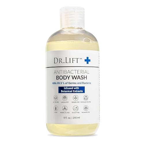 DR. LIFT Antibacterial Body Wash, Refreshing Scent, Hydrating Shower or Bath Cleanser With Citric Acid, Spirulina, and Lemon, Clean Moisturizing Formula, Vegan, Paraben and Phthalate Free, 8 Fl Oz - Image 1