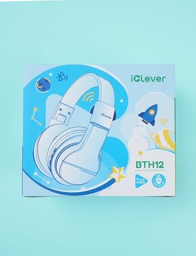 iClever Bluetooth Kids Headphones, BTH12 Colorful LED Lights Kids Wireless Headphones Over Ear with 74/85/94dB Volume Limited, 55H Playtime, Bluetooth 5.2, Built-in Mic for School/Tablet/PC thumbnail 11