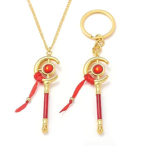 SONGCHANGJEWELRY Gold Wand Pendant Necklace Costume Merch for Frieren Cosplay - Anime Halloween Costume Party Prop Accessories Women Men Jewelry Gift thumbnail 8