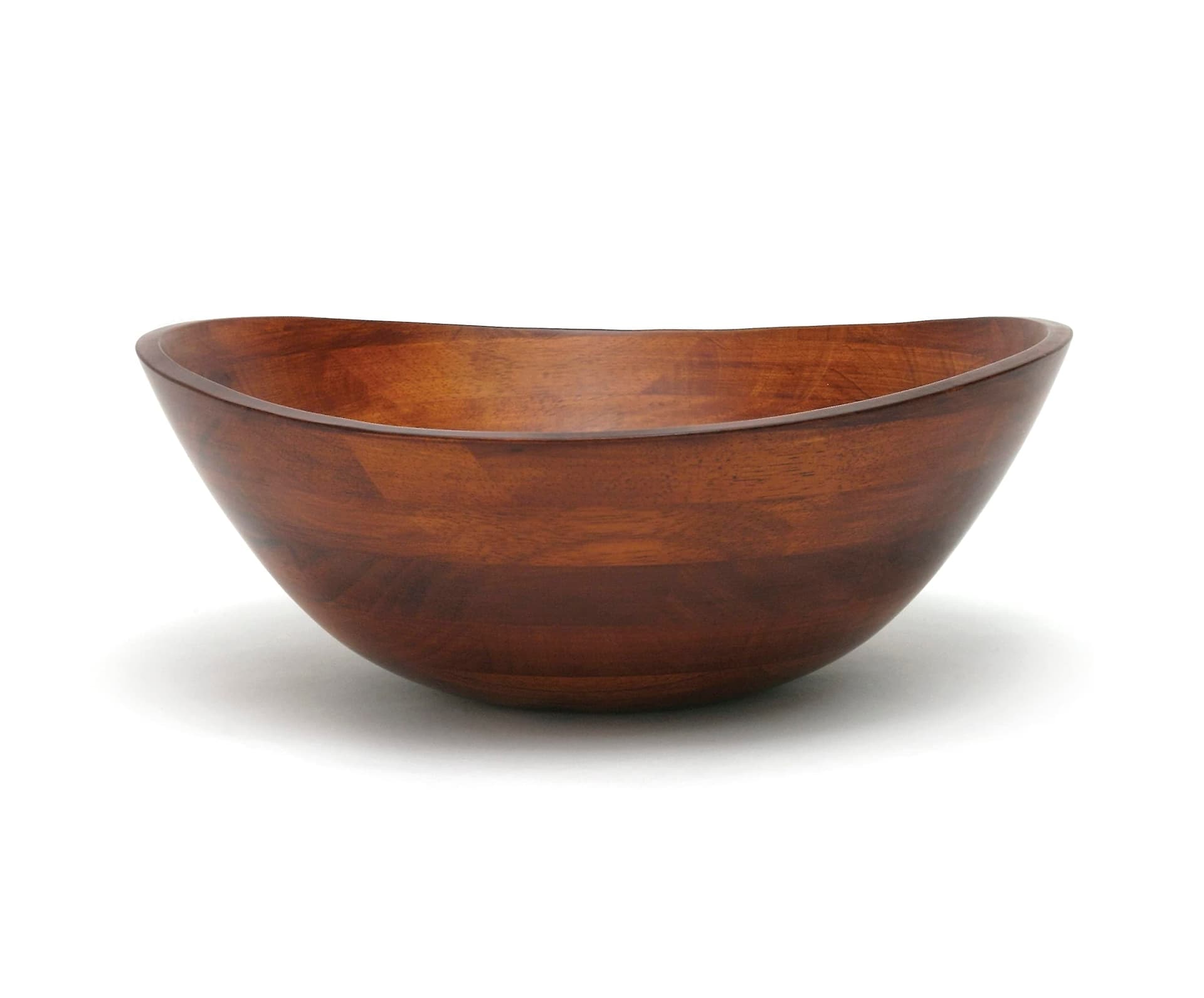 Lipper International Cherry Finished Wavy Rim Serving Bowl for Fruits or Salads, Matte, Large, 13" x 12.5" x 5", Single Bowl thumbnail 5