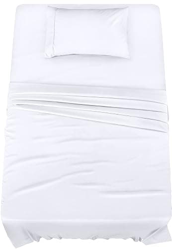Utopia Bedding Twin Bed Sheet Set - 3 Piece Bedding - Soft Brushed Microfiber Fabric - Shrinkage & Fade Resistant - Easy Care (White) - Image 1