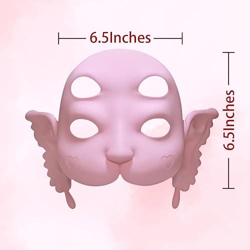 Yipintang Mel 3D Portals Mask for Adults Cry Baby Doll or Anime Mask for Fans, Snap-on Installation with Elastic Headband - Pink thumbnail 2
