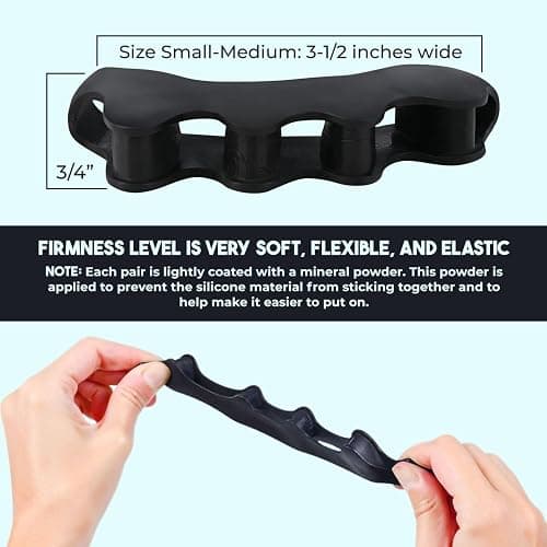 VYCE PrimalStep Toe Separators, Spreaders, Spacers, Straightener to Correct Toes for Men and Women, Bunion Corrector, Plantar Fasciitis and Athletic Mobility, S/M thumbnail 6