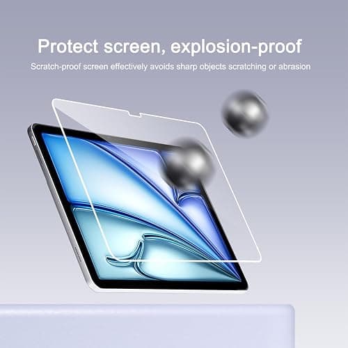 Ailun Screen Protector for iPad Pro 11 inch 2025/2024 [6/5th Generation M5/M4], iPad Air 11 Inch 2025/2024 [7/6th Generation M3/M2],Tempered Glass Face ID Apple Pencil Compatible Case Friendly 2 Pack thumbnail 2