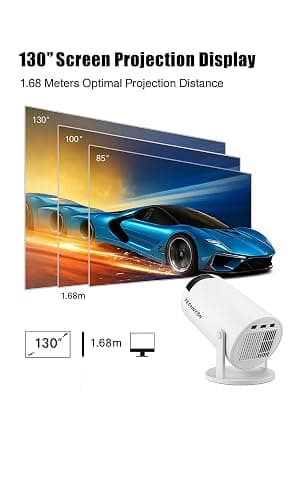 Technyon HY300 PRO+ 2025 | 1080P Full HD WiFi Projector with Android 11.0 – 12000 Lumens Portable Home Theater & Outdoor Movie Projector | Screen Mirroring for iOS/Android | Gaming & HDMI Compatible thumbnail 2