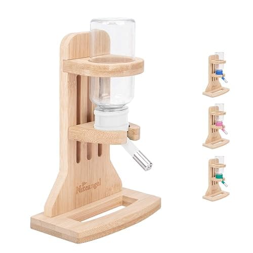 Niteangel Water Bottle with Stand for Syrian Dwarf Hamsters Gerbils Mice Rats Degus Small pet Rodents(White) thumbnail 8