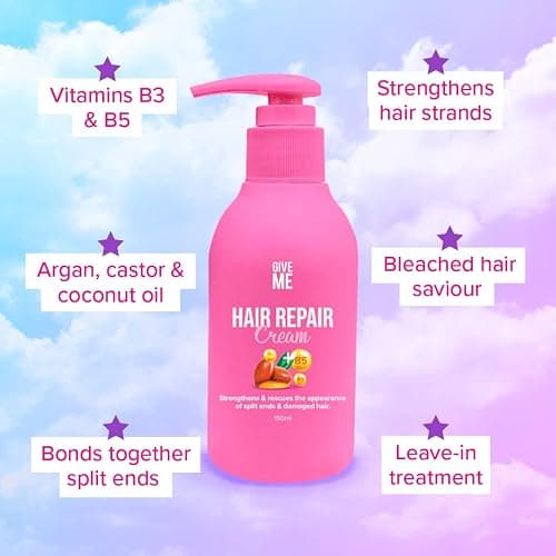 Give Me Cosmetics Hair Repair Cream, Leave In Conditioner Treatment, Reduces Split Ends, Rich in Castor Oil, Argan Oil and Vitamins B3 and B5 & Strengthening Protein, Reverse Damage thumbnail 3