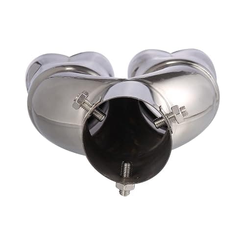 X AUTOHAUX 63mm 2.48" Inlet Straight Type Heart Shape Universal Exhaust Pipe Muffler Tip Tailpipe Bolt-On for Car Truck 8.1" Length Stainless Steel Silver Tone thumbnail 6