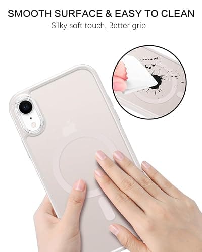 BENTOBEN Case for iPhone XR Case, [Compatible with MagSafe] Slim Translucent Matte Magnetic Shockproof Protective Anti Slip Women Men Cover Case for iPhone XR 6.1", Light Gray thumbnail 8