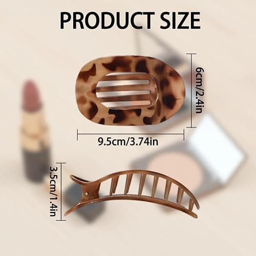 4 Pack Flat Hair Claw Clips for Women Nonslip French Hair Clips for Thick, Thin, Long, or Short Hair Matte Neutral Colors Comfortable & Strong Hold for Daily Wear, Weddings thumbnail 4