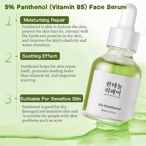 5% Panthenol (Vitamin B5) Face Serum | Sensitive Skin Barrier Support, Hydrating Soothing Serum for Dry Skin, Strengthen Skin Barrier & Soothe Redness, Fragrance-Free for Delicate & Acne-Prone Skin thumbnail 4