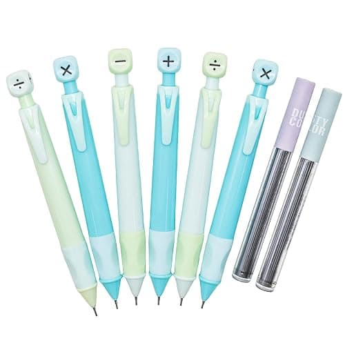 Maydahui 12 Pcs 2B 0.9mm Mathematical Symbols Mechanical Pencils with 40 Pcs Replaceable HB Lead Refills Automatic Pencil for Teacher Students Drawing Drafting Sketching Homework School Supplies thumbnail 7