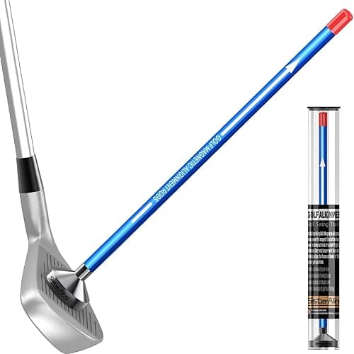 SisterAling Golf Magnetic Alignment Rods,Golf Club Alignment Sticks,Magnetic Swing Training Aid Accessories Visualize Calibrate Golf Shots,hit The Target with The Right Golf Swing,Golf Gift - Blue