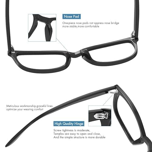 MEETSUN Blue Light Blocking Glasses, Anti Eye Strain Headache (Sleep Better),Computer Glasses UV400 Transparent Lens thumbnail 5