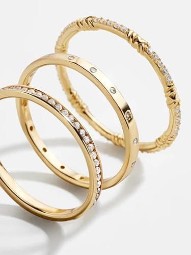 Pearich 14K Gold Filled Rings for Women, Dainty Stacking Rings for Women, Thin Gold Band Ring Plain Statement Ring Comfort Fit Size 6 to 11 thumbnail 3
