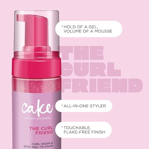 Cake Beauty Gel-to-Foam Styler, The Curl Friend – Volumizing & High Hold Gel to Foam - Flake Free Frizz Control - Infused with Coconut Oil & Shea Butter - For Curly Hair- 6.8 fl oz./ 200 mL thumbnail 5