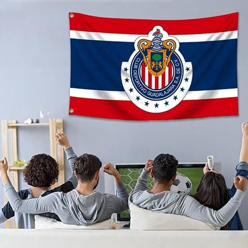 YukaBa 3Ply Double Sided Chivas Fans Flag Banner - Guadalajara 3x5 ft Mexico Soccer/Futbol Flag thumbnail 6