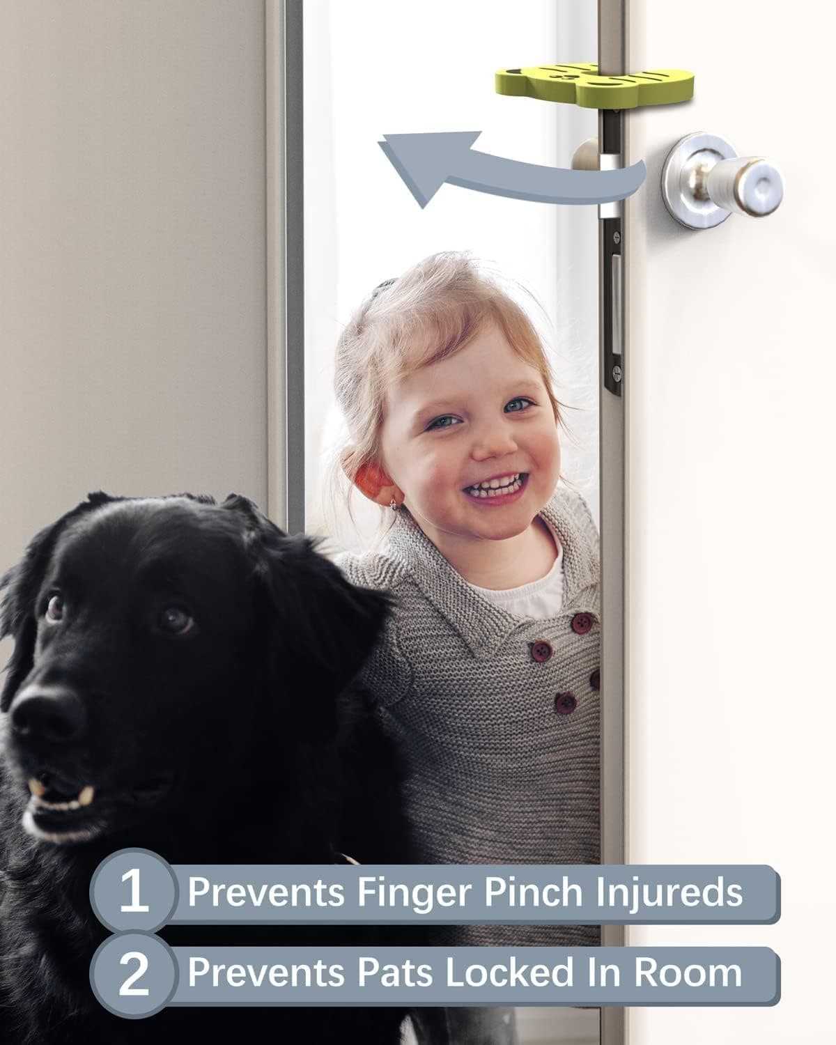 7Pcs Baby Safety Door Stop, Child Safety Door Guards, Animal Design Baby Finger Protector Prevent Finger Pinch Injuries, Slamming Door and Child Or Pet from Getting Locked in Room thumbnail 6