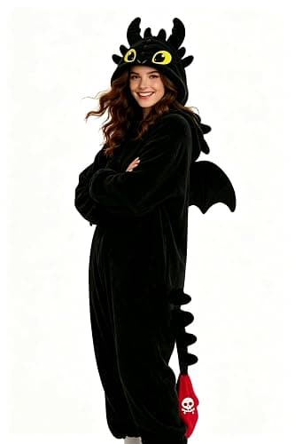 Cozy Dragon Onesie Pajamas, Unisex Adult Animal Party Cosplay Costume thumbnail 6