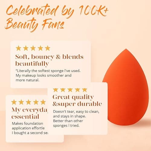 BEAKEY Makeup Sponge Set, 5 Pack Foundation Beauty Sponges & Soft Blenders | Micro Porous Low Absorption, for Liquid Cream & Powder Application, Latex Free Vegan & Cruelty-Free, Reusable & Durable thumbnail 4