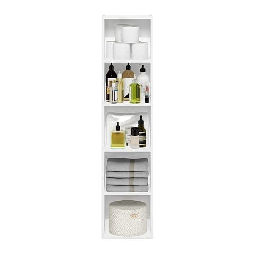 Furinno PASIR Book Shelf, 5-Tier Modern Bookshelf, Open Shelves Bookcase 9 x 12 x 52, Easy Assembly, for Living Room, Bedroom, Home Office, White thumbnail 7
