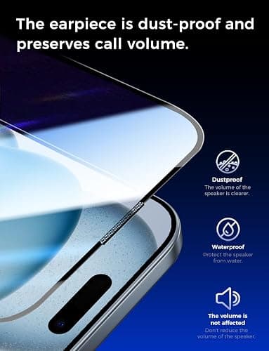MAGIC JOHN 2 Pack for iPhone 15 Tempered Glass Screen Protector 6.1 inch [Not Max], Auto Dust-Elimination Installation, Bubble Free, Dynamic Island Compatible, HD Clear, Easy Installation thumbnail 6