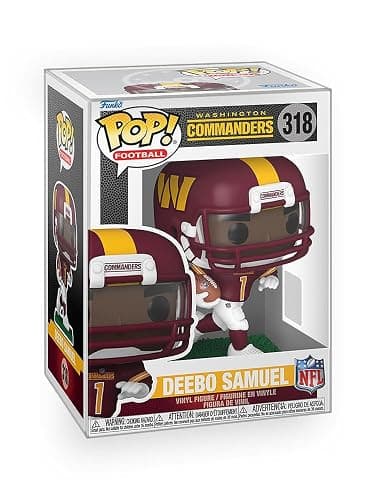 Epic Collectibles Pop Football: Commanders - Deebo Samuel Vinyl Figure Bundled with Box Protector Compatible for Funko - Image 1