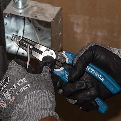 Klein Tools K12065CR Wire Stripper / Cutter / Crimper Tool, Made in USA, for Cutting, Stripping, Crimping, Twisting (8-18 AWG solid, 10-20 AWG stranded) thumbnail 2