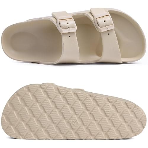 Goosecret Women's Comfortable Arch Support Walking Platform Sandals | Lightweight Chunky Slip-On Foam Slides with Adjustable Buckle, Sandals for Beach and Daily Wear thumbnail 4