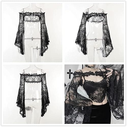 Punk Shrug for Women or Teen Girls Gothic Goth Crop Top thumbnail 5