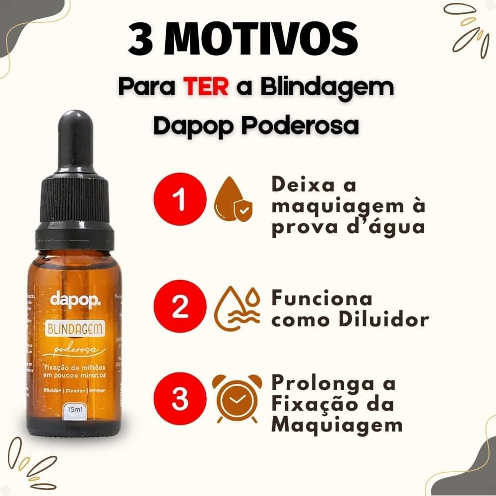 Fixador de Maquiagem Blindagem Poderosa Dapop 15ml - Longa Duração, Anti-Transferência, Maquiagem Profissional thumbnail 4