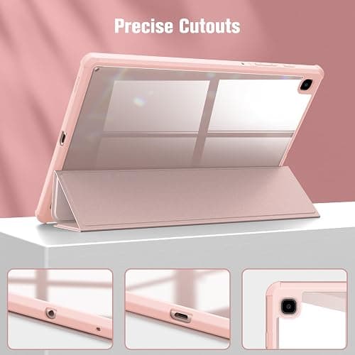 Fintie Hybrid Slim Case for Samsung Galaxy Tab S6 Lite 10.4 Inch 2024/2022/2020 with S Pen Holder, Shockproof Cover with Clear Transparent Back Shell, Rose Gold thumbnail 9