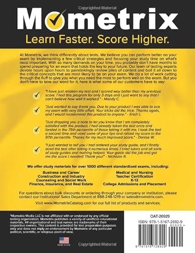 OAT Exam Prep Book - Full-Length Practice Tests, Online Video Tutorials, Secrets Study Guide for Optometry Admission: [5th Edition] thumbnail 2