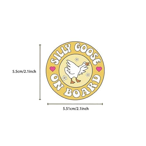 Funny Goose Stickers for Water Bottle, ZLWSD Cute Cartoon Goose Vinyl Decals for Kids Teens Adults, 50Pcs Animals Waterproof Labels Sticker for Graffiti Cups Guitar Luggage Scrapbook thumbnail 3