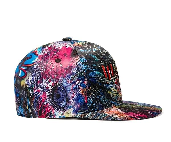 CNUSER Trucker Hat Fashion Mens Women Snapback Hats - Flat Bill Brim Hat Adjustable Baseball Cap | Mens Women, Fashion thumbnail 8