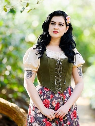 SCARLET DARKNESS Women's Renaissance Corset Tops Vintage Lace Up Overbust Bustier Bodice thumbnail 4