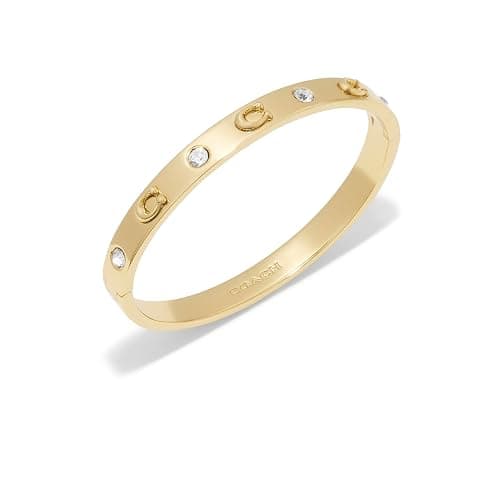 COACH Women's Signature C Logo Hinged Bangle Bracelet thumbnail 2