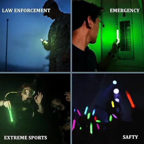 Glow Fever Emergency Safety Military Grade 6'' Lightsticks, Light Up Ultra Bright Glow Sticks with 12 Hours Duration. for Hiking Party Camping Blackouts Hurricane Shelter Survival Kit (Mixed, 30PCS) thumbnail 6