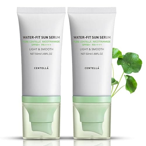 ISHERBIN πΆπππ‘πππΓ‘ Sunscreen SPF 50, Hyalu Cica Water-Fit Sun Serum, Face Sun Screen Long-Lasting Protection, Cen-tella Madagascar Sunscreen, NO White Cast - Dry Oily Korean Skincare (Green 2) - Image 1