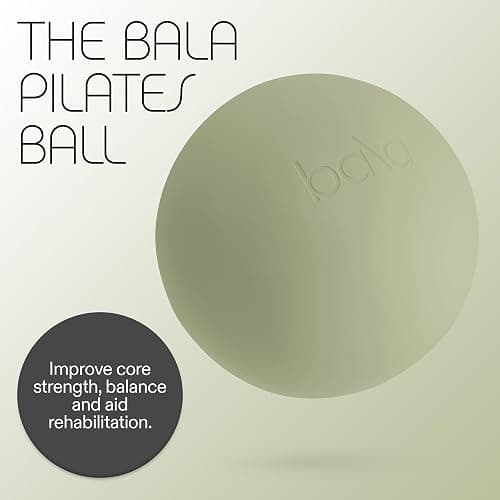 Bala Non-Weighted Exercise Ball - 8" Yoga Ball for Barre, Stretching, Strength & Core Training - Small Pilates Ball Workout Accessory with Mini Pump for Home Gym & Fitness Routines thumbnail 2