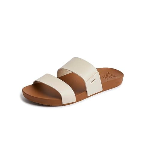 REEF Cushion Vista Women's Fashion Slide Sandal, Vegan Leather Strap, Ultra Soft Cushion Footbed - Image 1
